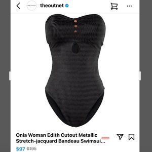 ONIA Woman Edith Cutout Bandeau Swimsuit